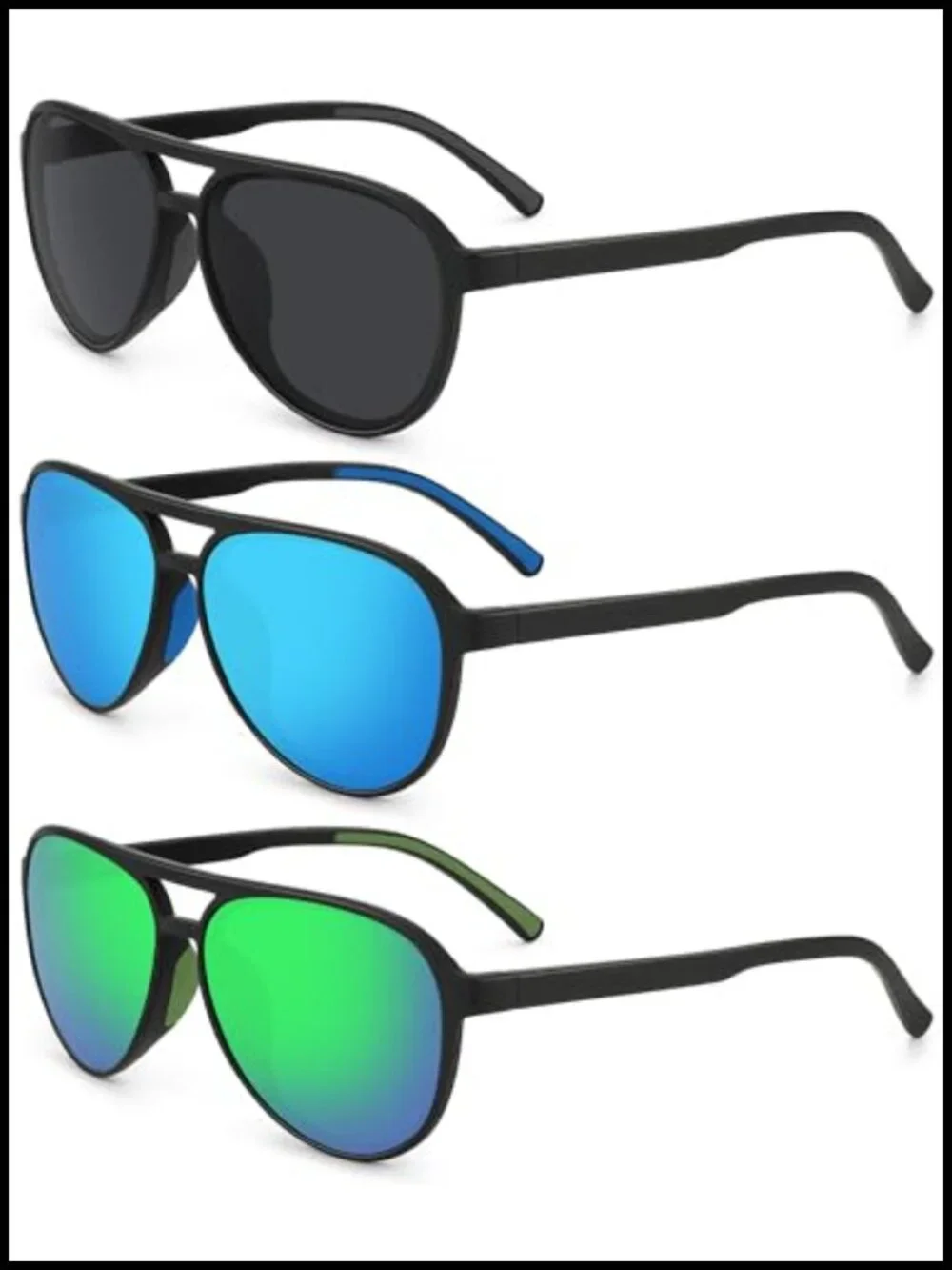 Polarized UV400 Aviator Sunglasses for Men Women Retro Sports Driving Running